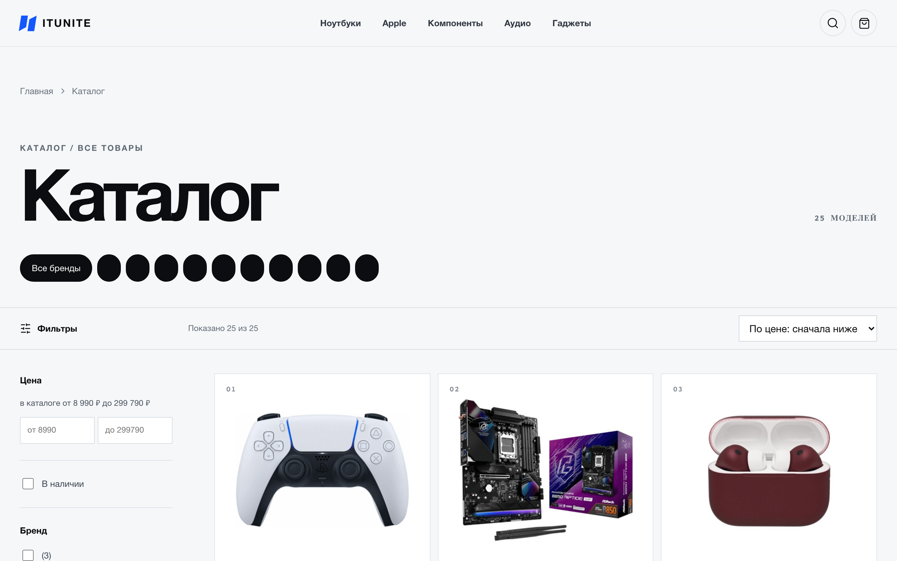 Unit Electronics — Каталог